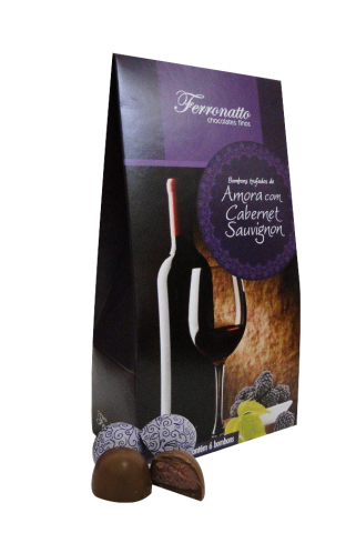 Caixa de Bombons de Amora e Cabernet Sauvignon 100g